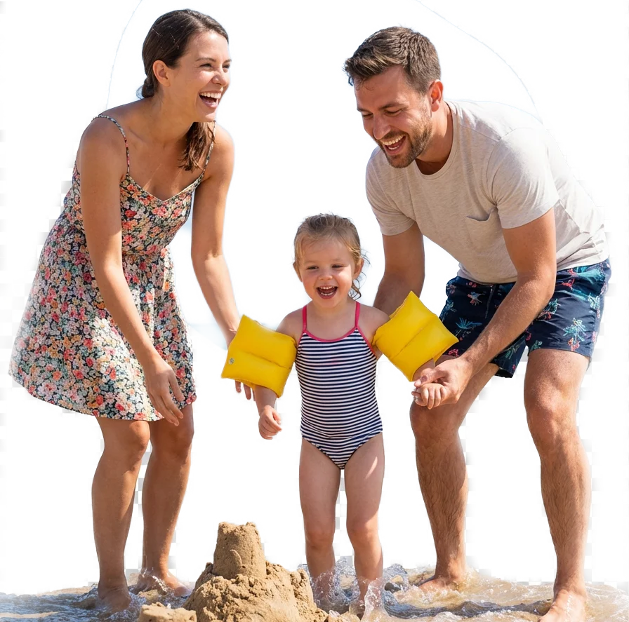 Rodzina na plaży