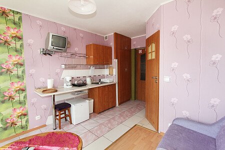 apartament liliowy 3-osobowy - aneks kuchenny